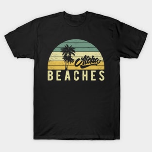 Aloha beaches summer vintage retro tee T-Shirt